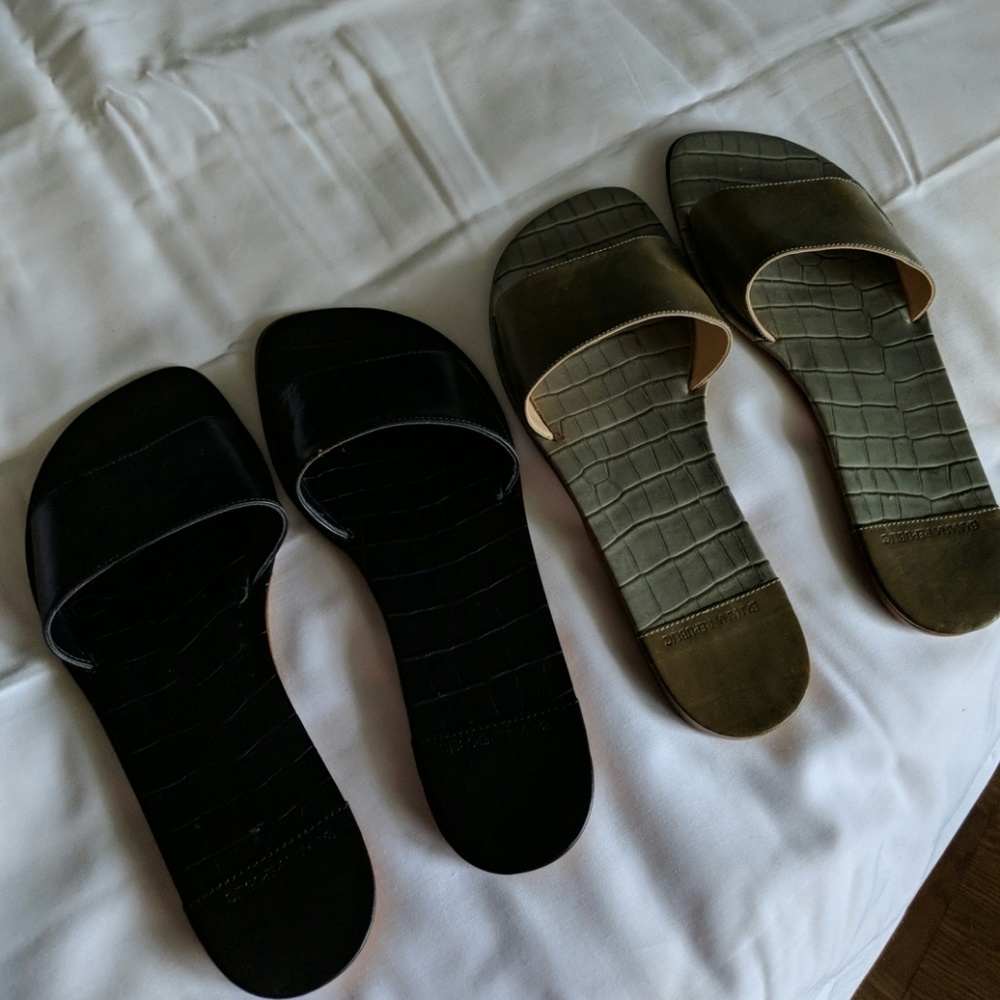 Banana Republic leather sandals. Two pairs.